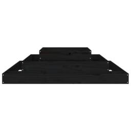 Berkfield Home Planter Black 110x110x27 cm Solid Wood Pine - Size: 110 x 110 x 27 cm - thumbnail 5