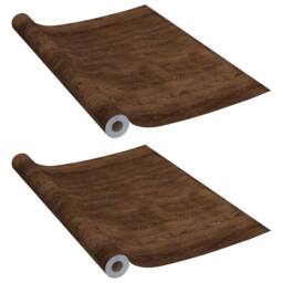 Berkfield Home Self-adhesive Furniture Films 2 pcs Dark Oak 500x90 cm PVC in Brown