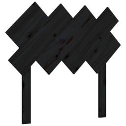 Berkfield Home Bed Headboard Black 92x3x81 cm Solid Wood Pine - Size: 92 x 3 x 81 cm - thumbnail 1