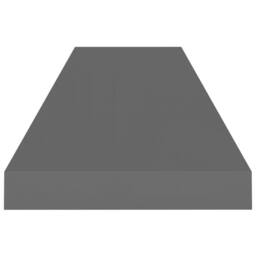 Berkfield Home Durable Floating Wall Shelves 4 pcs High Gloss Grey 90x23.5x3.8 cm MDF - thumbnail 6