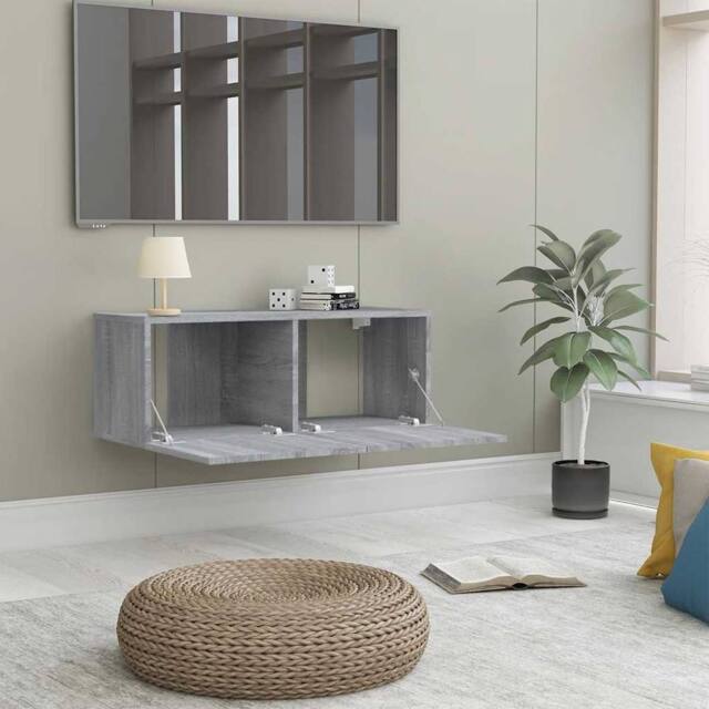 Berkfield Home TV Cabinet Grey Sonoma 80x30x30 cm Engineered Wood - Size: 80 x 30 x 30 cm - image 1
