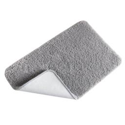 Clarsen Luxury Bath Mat with Non-Slip Backing - 2.5cm Pile, 80 x 50cm in Grey - Size: 80 x 50 cm - thumbnail 2
