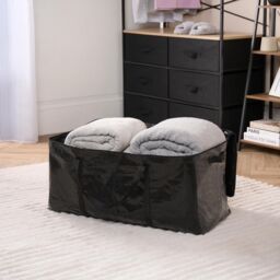 OHS Reusable Storage Bag Clothing Shoe Underbed Organiser Bedding Box in Black - thumbnail 2