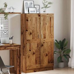 Berkfield Home Book Cabinet Old Wood 82.5x30.5x150 cm Engineered Wood in Brown - thumbnail 4