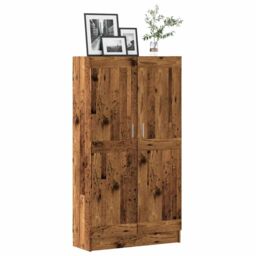 Berkfield Home Book Cabinet Old Wood 82.5x30.5x150 cm Engineered Wood in Brown - thumbnail 1