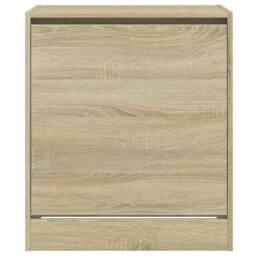 Berkfield Home Shoe Cabinet Sonoma Oak 60x42x69 cm Engineered Wood in Light Tan - Size: 60 x 42 x 69 cm - thumbnail 5