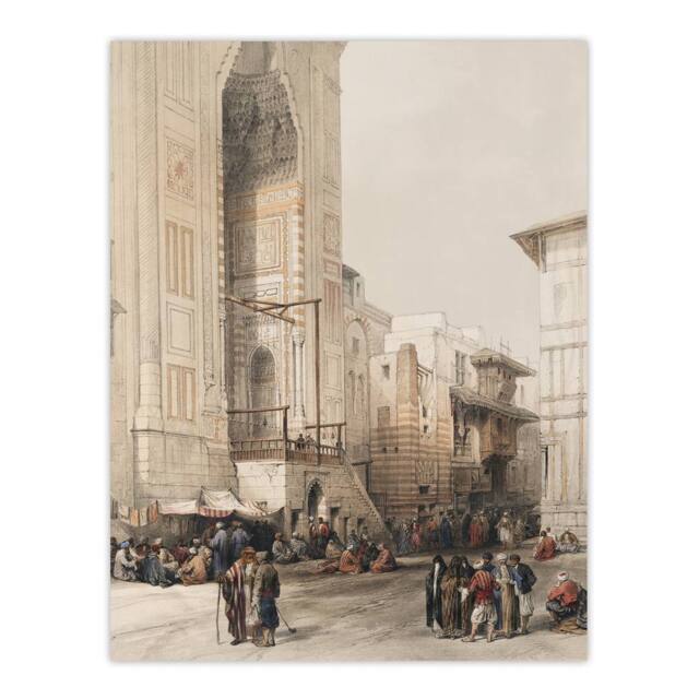 "Artery8 Mosque of Sultan Hassan Grand entrance Roberts Wall Art Print Poster in Beige - Size: W24"" x H32""" - image 1
