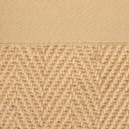 Kukoon Beige Natural Jute Herringbone Pattern Non Slip Cotton Border Rug - Size: 80 cm x 150 cm - thumbnail 5