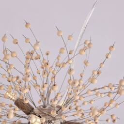 NIVOR 8-Lights Wooden Beads Dandelion Chandelier Firework Hanging Pendant in Natural - thumbnail 9