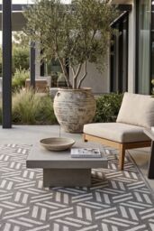 Homescapes Luxury Outdoor Rug Waterproof Reversible, Grey Luna Geometric - Size: 180 cm x 270 cm - thumbnail 8