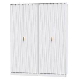 Ready Assembled 2 U Dallas Quad Wardrobe (Ready Assembled) in White - thumbnail 4