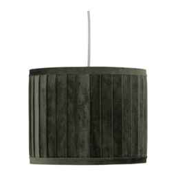First Choice Lighting Set of 2 Sundance - Dark Green with Gold Pleated 30cm Lamp Shades - thumbnail 2