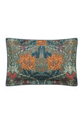 Morris & Co 'Honeysuckle & Tulip' Cotton Duvet Cover Set in Teal - Size: Double - thumbnail 5