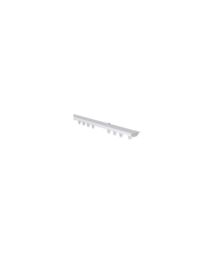 New Edge Blinds 25-28mm Stud End Metal Curtain Pole Set - Satin Silver in White - Size: 300 cm - thumbnail 1