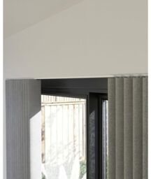New Edge Blinds 25-28mm Stud End Metal Curtain Pole Set - Satin Silver in White - Size: 300 cm - thumbnail 3