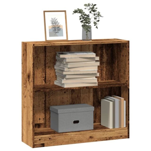 Berkfield Home Bookcase Old Wood 80x24x76 cm Engineered Wood in Brown - Size: 80 x 24 x 76 cm - image 1