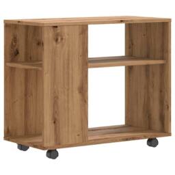 Berkfield Home Side Table Artisan Oak 70x35x55 cm Engineered Wood in Brown - Size: 70 x 35 x 55 cm - thumbnail 6