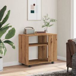 Berkfield Home Side Table Artisan Oak 70x35x55 cm Engineered Wood in Brown - Size: 70 x 35 x 55 cm