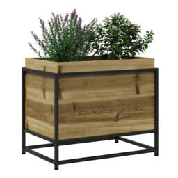 Berkfield Home Beautiful Garden Planter 60x40x50 cm Impregnated Wood Pine in Brown - Size: 60 x 40 x 50 cm - thumbnail 4