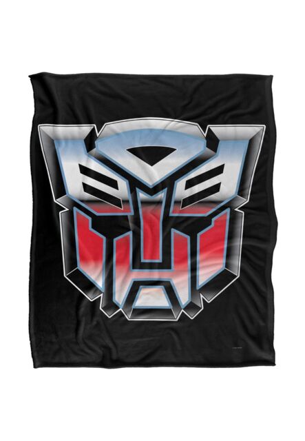 Hasbro Transformers Autobot Shine Silky Touch Super Soft Blanket 152x127 cm in White - image 1