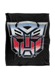 Hasbro Transformers Autobot Shine Silky Touch Super Soft Blanket 152x127 cm in White - thumbnail 1