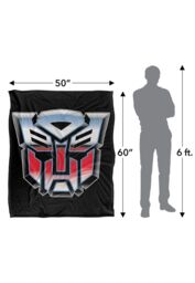 Hasbro Transformers Autobot Shine Silky Touch Super Soft Blanket 152x127 cm in White - thumbnail 5