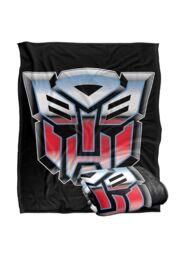 Hasbro Transformers Autobot Shine Silky Touch Super Soft Blanket 152x127 cm in White - thumbnail 2