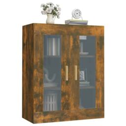 Berkfield Home Hanging Wall Cabinet Smoked Oak 69.5x34x90 cm in Brown - thumbnail 7