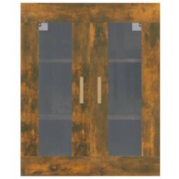 Berkfield Home Hanging Wall Cabinet Smoked Oak 69.5x34x90 cm in Brown - thumbnail 1