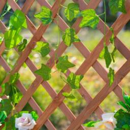 STILVORA Wooden Planter with Trellis 72.5 cm Orange in Natural - thumbnail 8