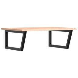 Berkfield Home Basin Shelf Wall Mounted Steel & Solid Wood Oak in Brown - thumbnail 2