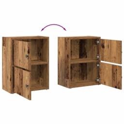 Berkfield Home Durable Bookcase Old Wood 40x24x52 cm Engineered Wood in Brown - Size: 40 x 24 x 52 cm - thumbnail 8