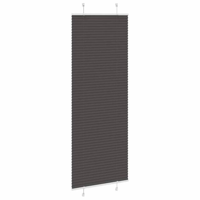 Berkfield Home Pleated Blind Black 70x200 cm Fabric Width 69.4 cm Polyester - image 1