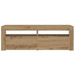 Berkfield Home Bedside Cabinets 2 pcs with LEDs Artisan Oak 60x35x40 cm in Brown - Size: 60 x 35 x 40 cm - thumbnail 6