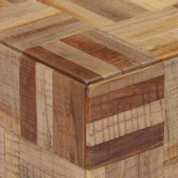 Berkfield Home Beautiful Coffee Table Grey 55x55x40 cm Solid Reclaimed Teak - Size: 55 x 55 x 40 cm - thumbnail 5