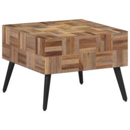 Berkfield Home Beautiful Coffee Table Grey 55x55x40 cm Solid Reclaimed Teak - Size: 55 x 55 x 40 cm - thumbnail 1
