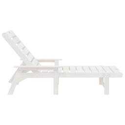 Berkfield Home Sun Loungers 2 pcs White 162x53x98.5 cm HDPE - thumbnail 5