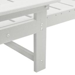 Berkfield Home Sun Loungers 2 pcs White 162x53x98.5 cm HDPE - thumbnail 7