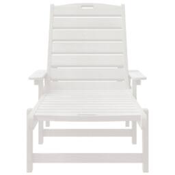 Berkfield Home Sun Loungers 2 pcs White 162x53x98.5 cm HDPE - thumbnail 4