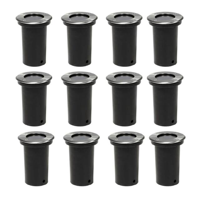 Berkfield Home Outdoor Ground Lights 12 pcs Round in Silver - image 1