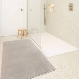 Kukoon Machine Washable Shaggy Rug Silver Grey Fluffy Bedroom Carpet Mat - Size: 120 cm x 170 cm - thumbnail 4
