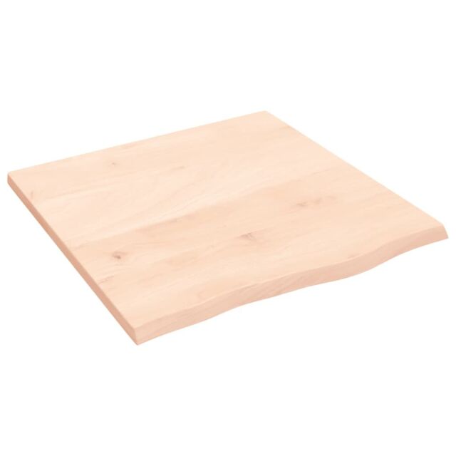 Berkfield Home Wall Shelf 60x60x2 cm Untreated Solid Wood Oak in Brown - Size: 60 x 60 x 2 cm - image 1
