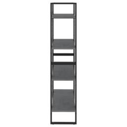 Berkfield Home 4-Tier Book Cabinet Grey 80x30x140 cm Solid Pine Wood - Size: 80 x 30 x 140 cm - thumbnail 6