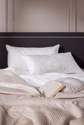 Snuggledown Hotel Luxury Cotton Quilted Kingsize Firm Pillow in White - Size: King - thumbnail 1