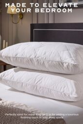 Snuggledown Hotel Luxury Cotton Quilted Kingsize Firm Pillow in White - Size: King - thumbnail 2