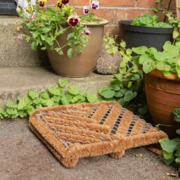 Nicola Spring Coir Knotted Scraper Door Mats - 35 x 30cm - Set of 2 in Brown - Size: 30 cm x 35 cm - thumbnail 6