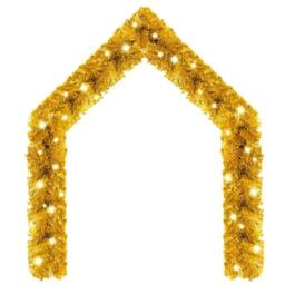 Berkfield Home Christmas Garland with LED Lights 20 m Gold