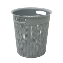 JVL Loop Toilet Brush & Round Plastic Bin in Grey - thumbnail 5
