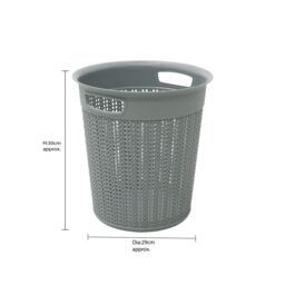 JVL Loop Toilet Brush & Round Plastic Bin in Grey - thumbnail 6