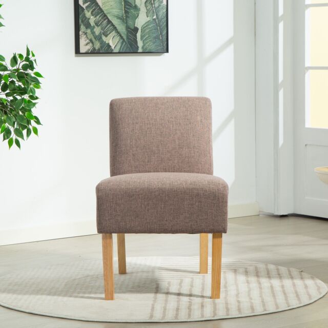 Artemis Home Selina Fabric Armless Accent in Dark Brown - image 1
